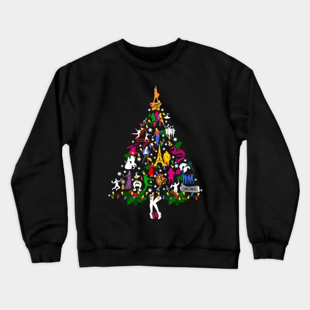 Ugly Broadway Christmas Tree Crewneck Sweatshirt by KsuAnn